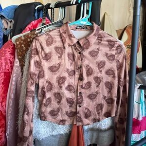 Brown Button Up Long Sleeve Shirt